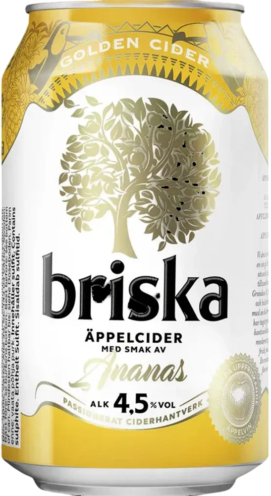 Briska Äppelcider Ananas 4.5% - 33 cl Dose