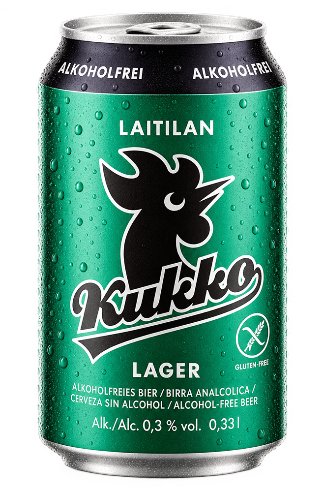 Kukko Lager alkoholfrei Glutenfrei - 33 cl Dose