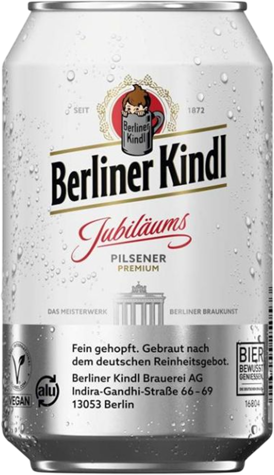 Berliner Kindl Jubiläums Pilsener 5,1% - lattina da 33 cl