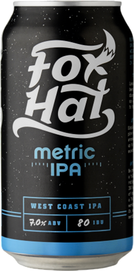 Fox Hat West Coast Metric IPA 7% - 37.5 cl Dose