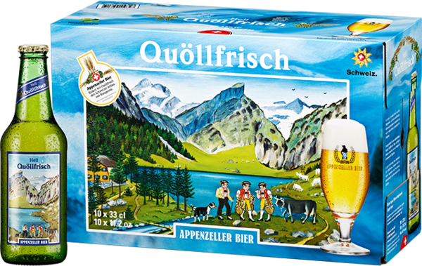 Appenzeller Qullfrisch Hell 10er Tray 33 cl