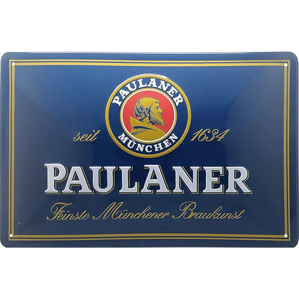 Paulaner München Retro Metallschild - 30 x 20 cm