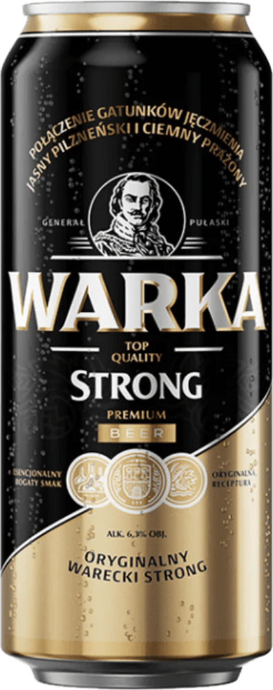Warka Strong 6,5% - 24 x boîte de 50 cl Warka Strong 6,5% - 24 x boîte de 50 cl