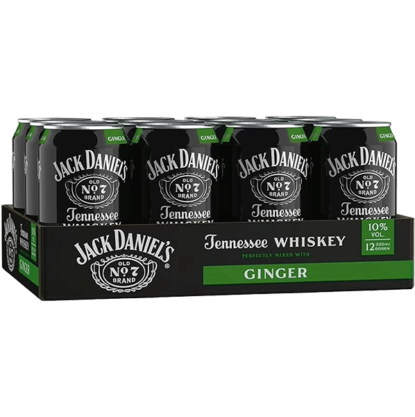 Jack Daniel's Ginger 10% - 12 x 33 cl Dose