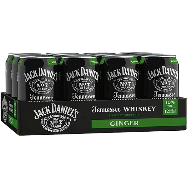 Jack Daniel's Ginger 10% - 12 x 33 cl canette Jack Daniel's Ginger 10% - 12 x 33 cl canette