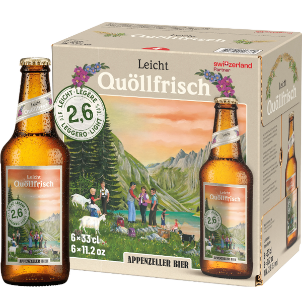 Appenzeller Quöllfrisch leicht 2,6% - 6 x 33 cl