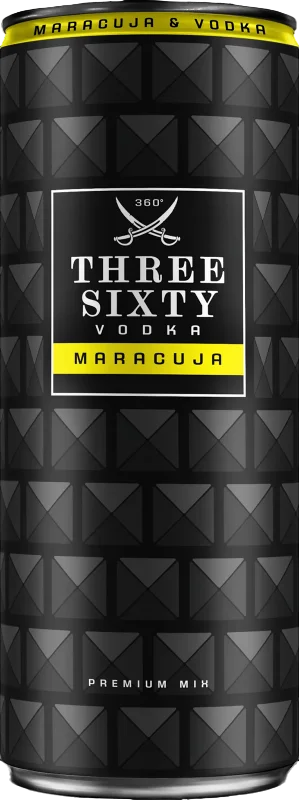 Three Sixty Vodka Maracuja 10% - Canette 33 cl