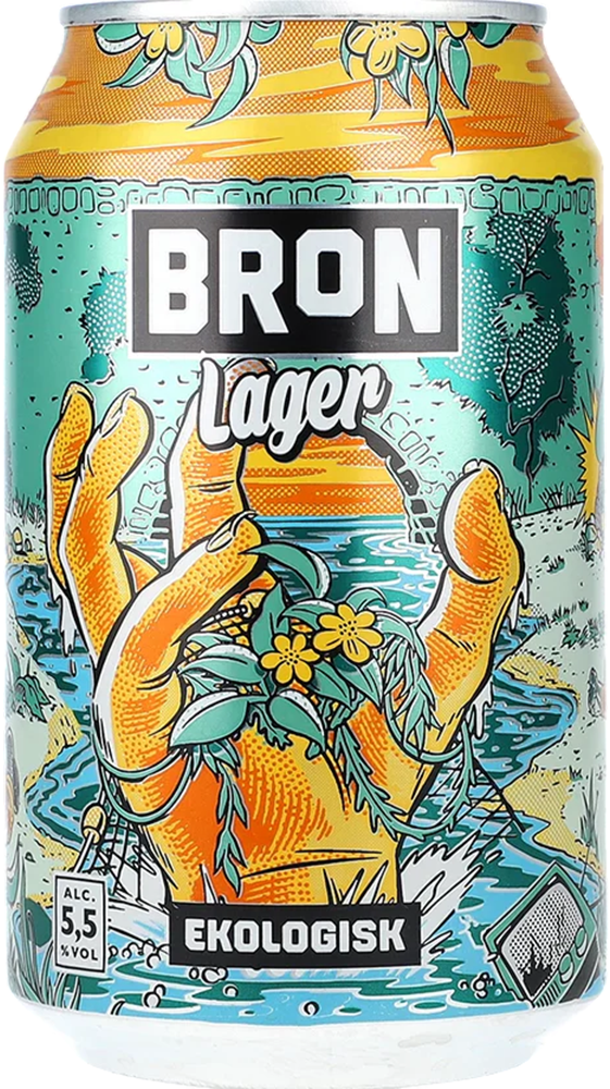 Abro Bron Lager Organic 5.5% - 33 cl Can