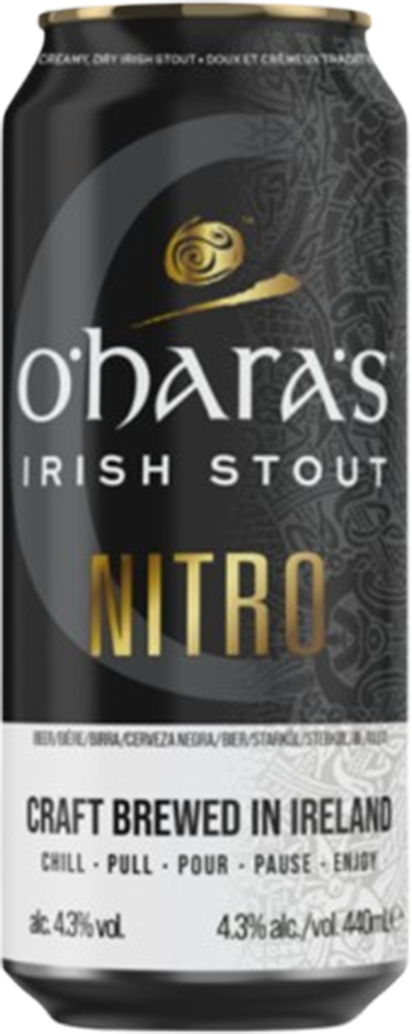 O'Hara's Nitro Stout 4,3% - 24 x boîte de 44 cl O'Hara's Nitro Stout 4,3% - 24 x boîte de 44 cl