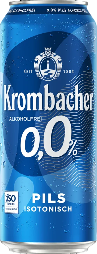 Krombacher Pils 0.0% analcolico - lattina da 50 cl