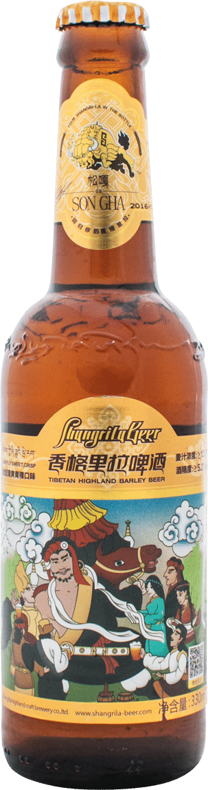 Shangri La Son Gha 5,2% vol. 24 x 33 cl Chine Shangri La Son Gha 5,2% vol. 24 x 33 cl Chine