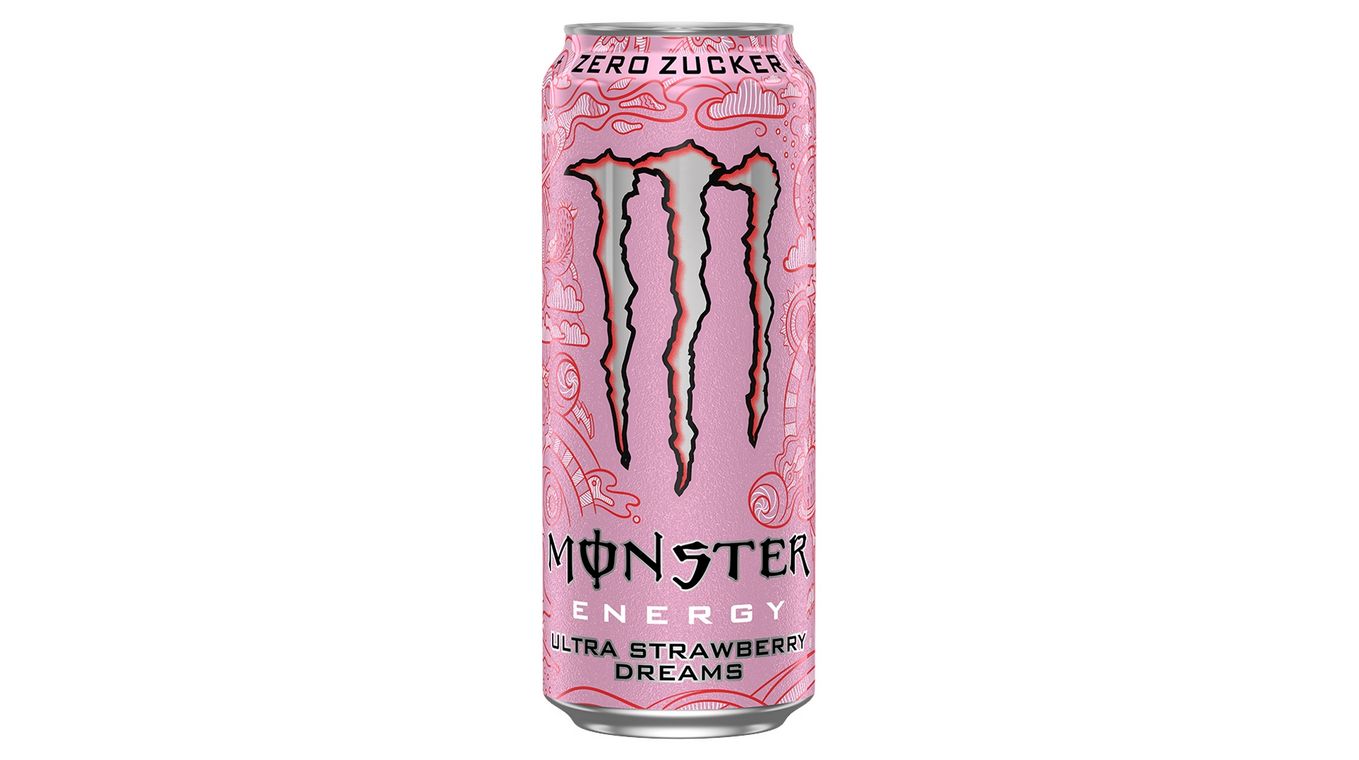 Monster Energy Strawberry Zero Sugar 12 x 50 cl Dose