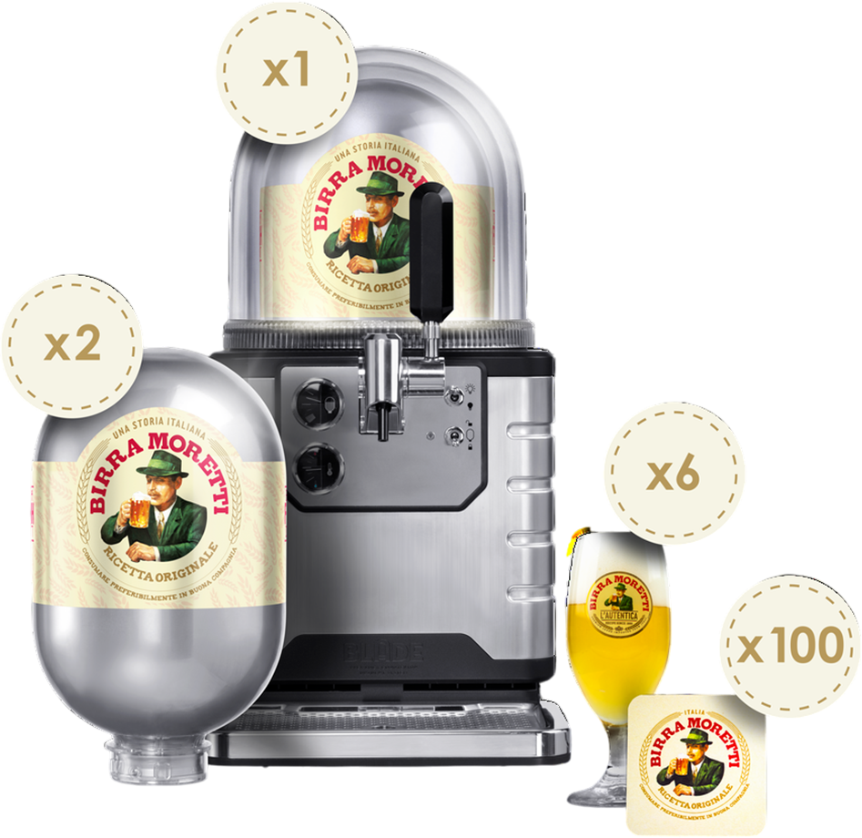 Birra Moretti Blade tireuse à bière or Birra Moretti Blade tireuse à bière or