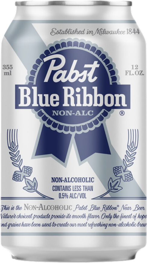 Pabst Blue Ribbon non-alcoholic - 35.5 cl can