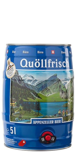 Appenzeller Bier Quöllfrisch Hell 2 x 5 L Party-Fässli