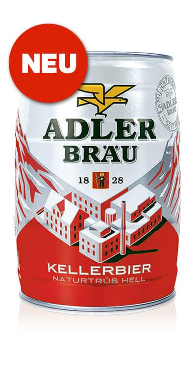 Adler Bräu Kellerbier 4,8% Vol. 5 Liter Partyfass